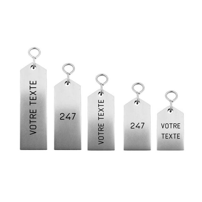 Porte-clés hôtel Bercy argent gravé - aluminium - par pièce