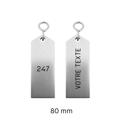 Porte-clés hôtel Bercy argent gravé - aluminium - par pièce