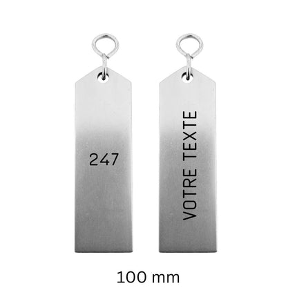 Porte-clés hôtel Bercy argent gravé - aluminium - par pièce