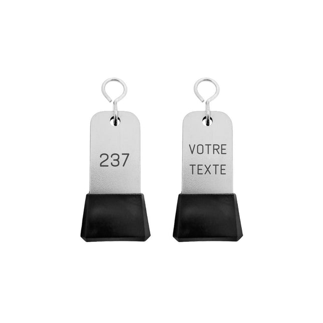 Porte-clés hôtel Dauphiné argent gravé - aluminium - par pièce