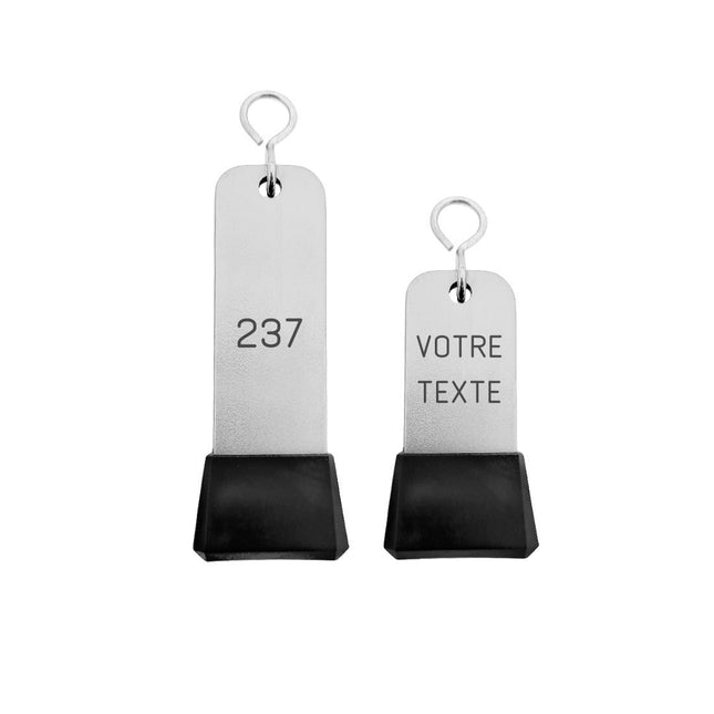 Porte-clés hôtel Dauphiné argent gravé - aluminium - par pièce