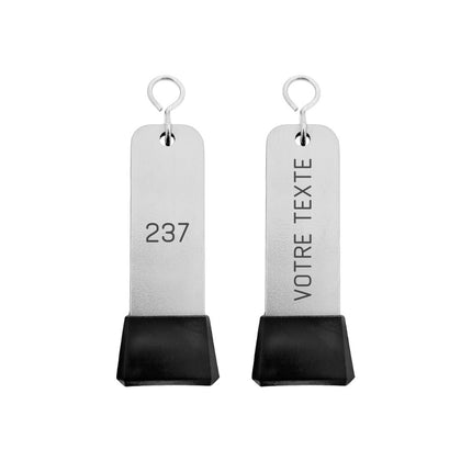Porte-clés hôtel Dauphiné argent gravé - aluminium - par pièce