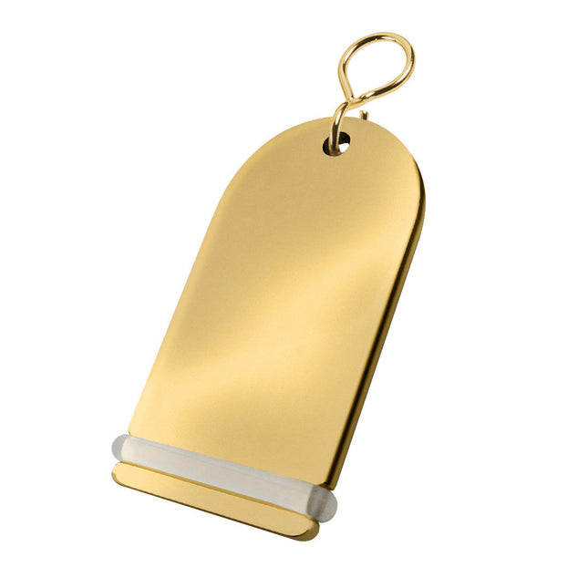 Porte-clés hôtel Pigalle en laiton - 85 x 45 mm - par pièce