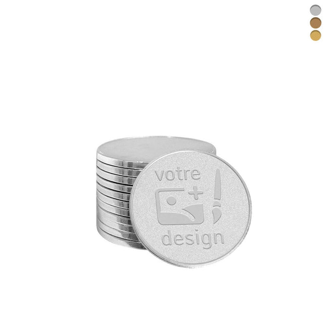 Jetons personnalisés pour monnayeur bronze coulé Ø20 mm - 100 pièces