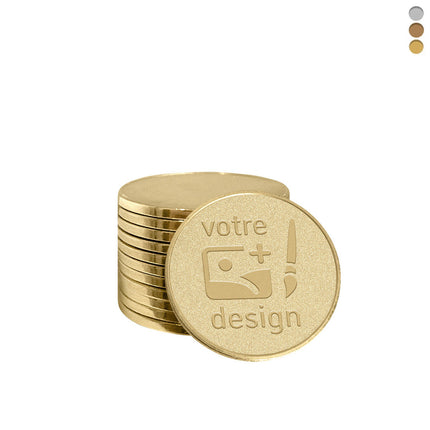 Jetons personnalisés pour monnayeur bronze coulé Ø21 mm - 100 pièces