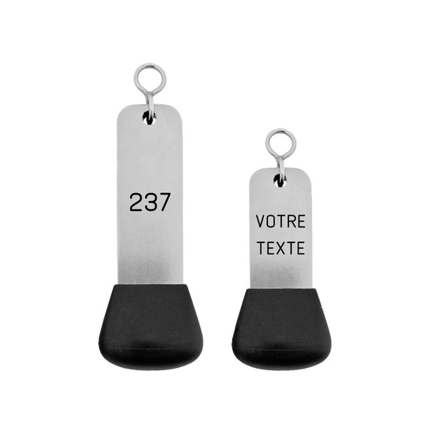 Porte-clés hôtel Vernet argent gravé  - aluminium - par pièce