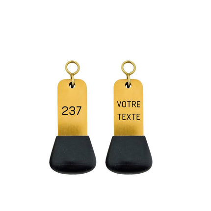 Porte-clés hôtel Vernet or gravé  - aluminium - par pièce