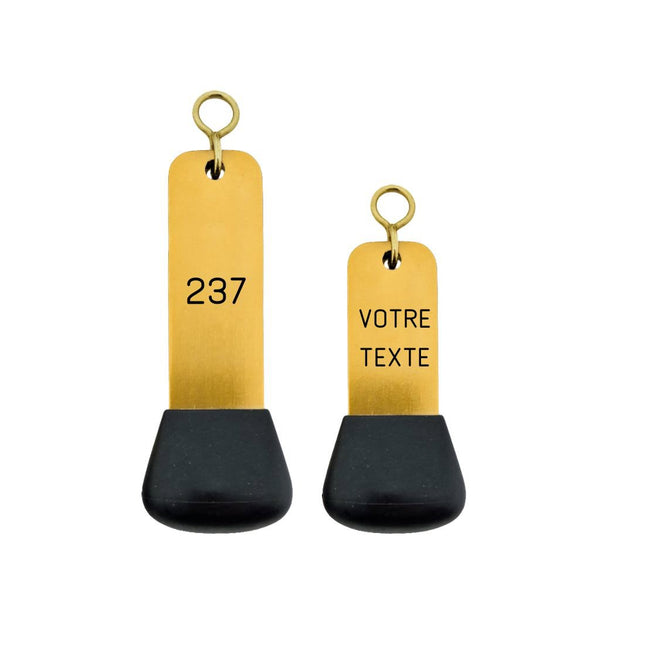 Porte-clés hôtel Vernet or gravé  - aluminium - par pièce