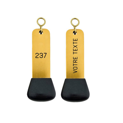 Porte-clés hôtel Vernet or gravé  - aluminium - par pièce