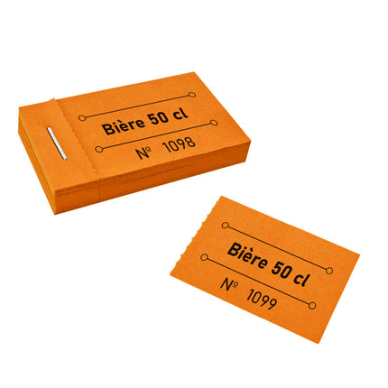 Carnet de tickets bière 50 cl - 50 tickets