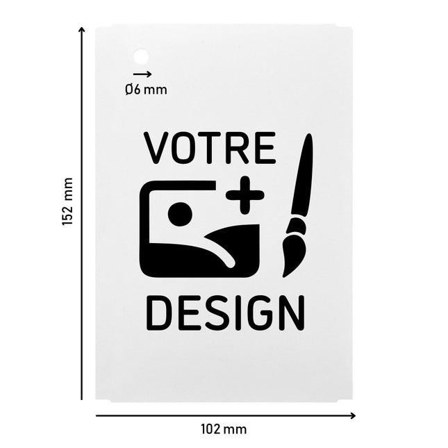 Étiquettes à suspendre personnalisées polyester HTP - 152 x 102 mm - 100 étiquettes
