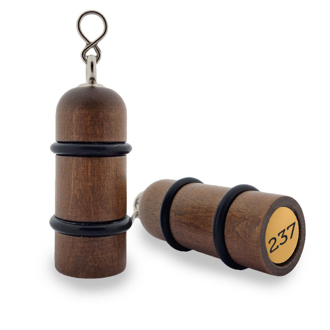 Porte-clés hôtel Prince George marron foncé - 90 x Ø33 mm - bois - par pièce