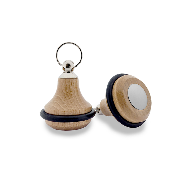Porte-clés hôtel Belly Wood marron clair - 65 x 38 mm - bois - par pièce
