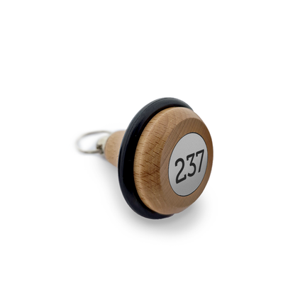Porte-clés hôtel Belly Wood marron clair - 65 x 38 mm - bois - par pièce