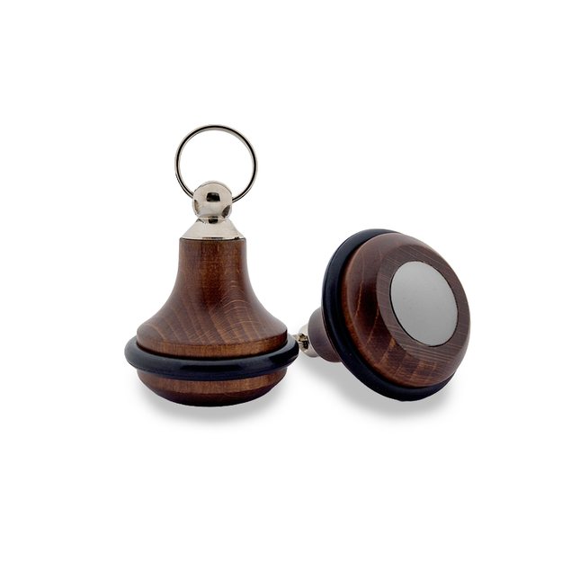 Porte-clés hôtel Belly Wood marron foncé - 65 x 38 mm - bois - par pièce