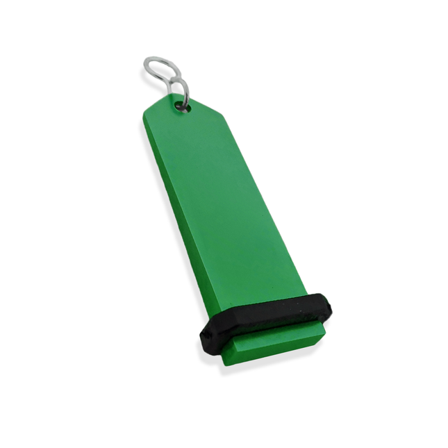 Porte-clés hôtel Boomerang vert personnalisé - aluminium -  30 x 100 mm - par pièce