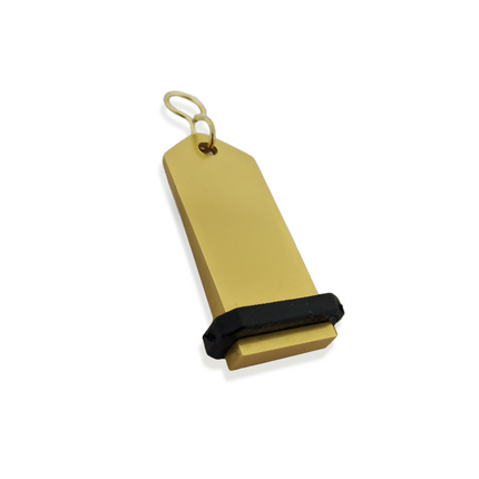 Porte-clés hôtel Midi Boomerang or personnalisé - aluminium - 75 x 30 mm - par pièce