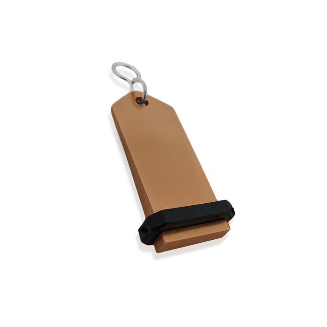 Porte-clés hôtel Midi Boomerang bronze personnalisé - aluminium - 30 x 75 mm - par pièce