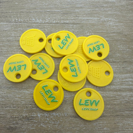 Jetons caddie personnalisés format 0,50 € - 100 pièces