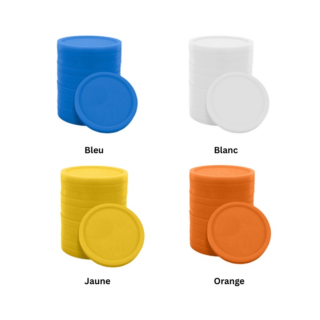 Jetons caddie personnalisés format 0,50 € - 100 pièces