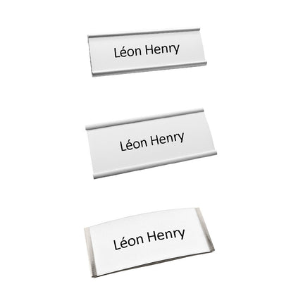 Étiquette en plastique pour badge nominatif Easy - par pièce