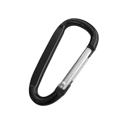 Porte-clés mousqueton noir personnalisé - 60 x 30 mm - par pièce