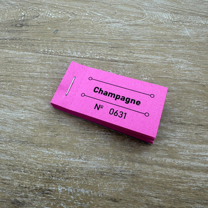 Carnet de tickets avec propre texte - 810 tickets