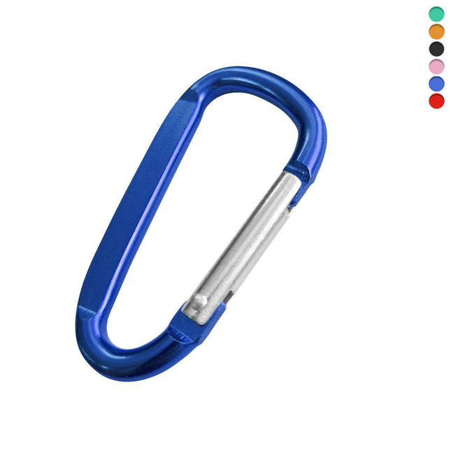 Porte-clés mousqueton coloré - 60 x 30 mm - par pièce