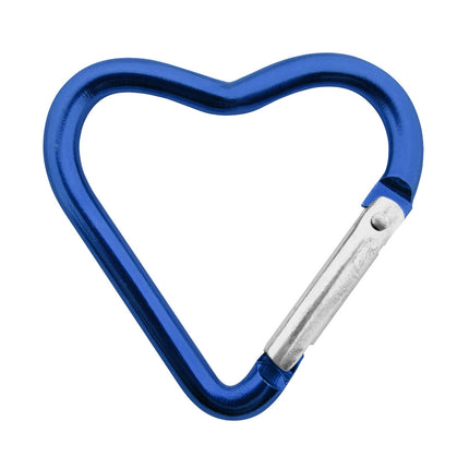 Porte-clés mousqueton cœur ensemble de couleurs - 44 x 43 mm -  6 couleurs