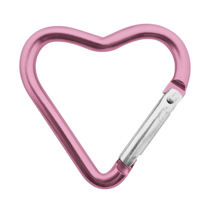 Porte-clés mousqueton cœur ensemble de couleurs - 44 x 43 mm -  6 couleurs