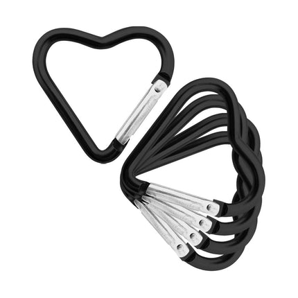 Porte-clés mousqueton cœur coloré  - 44 x 43 mm -  par pièce