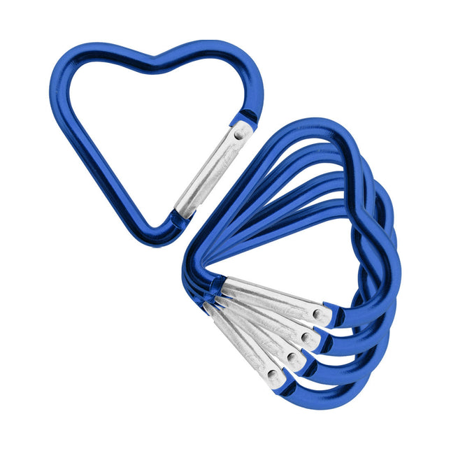 Porte-clés mousqueton cœur coloré  - 44 x 43 mm -  par pièce