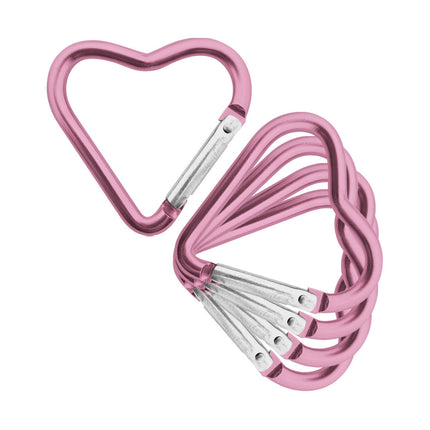 Porte-clés mousqueton cœur coloré  - 44 x 43 mm -  par pièce
