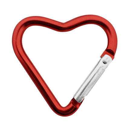 Porte-clés mousqueton cœur ensemble de couleurs - 44 x 43 mm -  6 couleurs