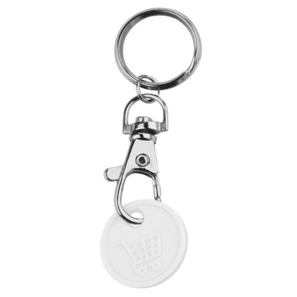 Jetons caddie format 0,50 € avec mousqueton porte-clés - 10 pièces