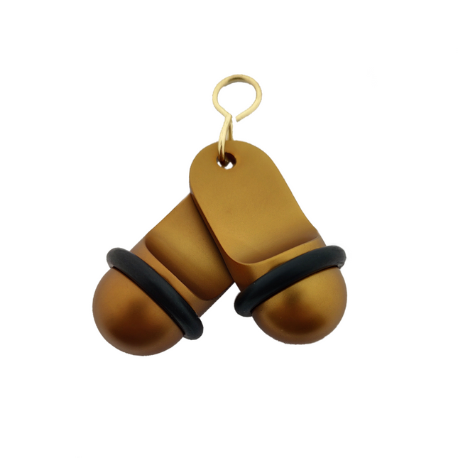 Porte-clés hôtel Mini Classic bronze personnalisé - aluminium - 60 x 25 mm - par pièce