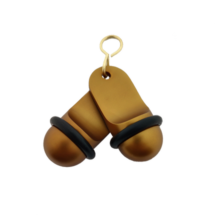 Porte-clés hôtel Mini Classic bronze personnalisé - aluminium - 60 x 25 mm - par pièce