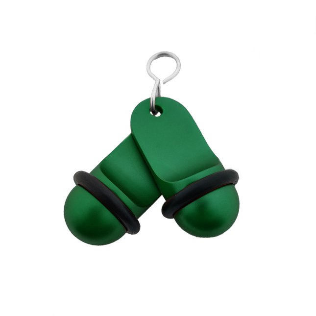 Porte-clés hôtel Mini Classic vert personnalisé - aluminium - 60 x 25 mm - par pièce