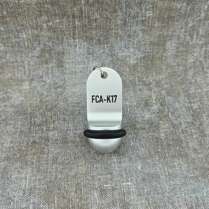 Porte-clés hôtel Mini Classic argent personnalisé - aluminium - 60 x 25 mm - par pièce