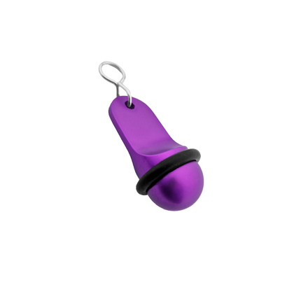 Porte-clés hôtel Mini Classic violet personnalisé - aluminium - 60 x 25 mm - par pièce