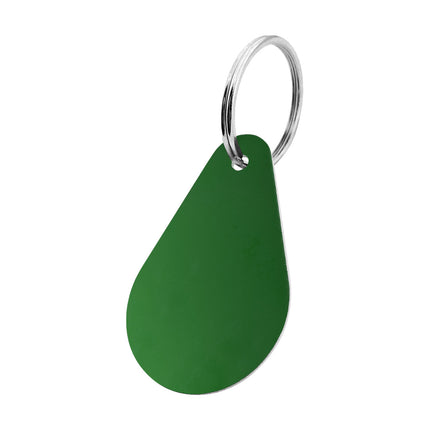 Porte-clés numéroté en aluminium anodisé goutte - 45 x 29 mm - par pièce