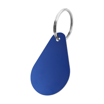 Porte-clés numéroté en aluminium anodisé goutte - 45 x 29 mm - par pièce