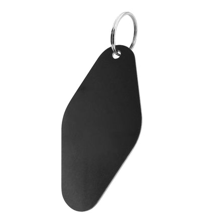 Porte-clés numéroté avec texte et logo en aluminium anodisé losange - 88,5 x 44 mm - par pièce
