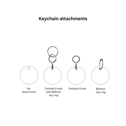 Porte-clés argenté numéroté poinçonné en aluminium anodisé - 30 mm - par pièce