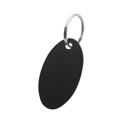 Porte-clés numéroté en aluminium anodisé ovale - 40 x 24 mm - par pièce