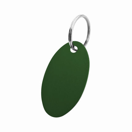 Porte-clés numéroté en aluminium anodisé ovale - 40 x 24 mm - par pièce