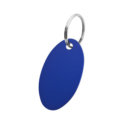 Porte-clés numéroté en aluminium anodisé ovale - 40 x 24 mm - par pièce