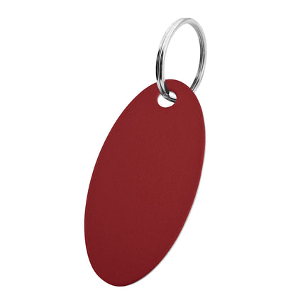 Porte-clés numéroté en aluminium anodisé ovale - 50 x 25 mm - par pièce