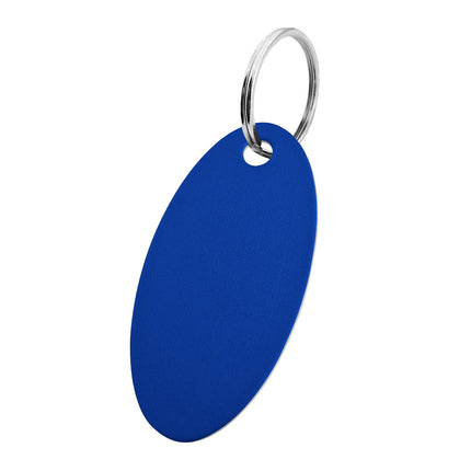 Porte-clés numéroté en aluminium anodisé ovale - 50 x 25 mm - par pièce
