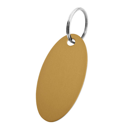 Porte-clés numéroté en aluminium anodisé ovale - 50 x 25 mm - par pièce
